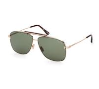 Tom Ford Jaden Ft 1017 Occhiali Da Sole Unisex Acciaio Pilot Verde 60mm
