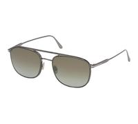 Tom Ford Jake Ft 0827 Occhiali Da Sole Uomo Rutenio Geometrico Verde 56mm