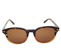 Tom Ford Jameson Uomo Sole TF752 55E 52mm Morbido Quadrato Rotondo Avana Marrone