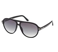 Tom Ford Jeffrey Ft 0932 Occhiali Da Sole Uomo Nero Pilot Grigio 59mm