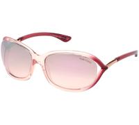 Tom Ford Jennifer Ft 0008 Occhiali Da Sole Unisex Rosa Geometrico Viola 61mm