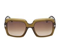 Tom Ford Kaya Ft 1082 Occhiali Da Sole Unisex Marrone Geometrico Marrone 54mm