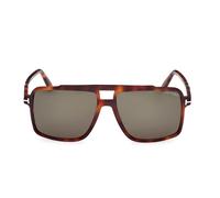 Tom Ford Kemp Ft1177 Occhiali Da Sole Unisex Avana Pilot Verde 59mm