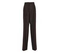 Tom Ford - Light Virgin Wool Tailored Wide LEG Pleated Straight Pants - - Trousers - Donna - Marrone - S