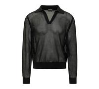 Tom Ford - LS Buttonless Polo - - Tops - Uomo - Nero - M