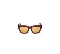 Tom Ford Luna Ft1191 Occhiali Da Sole Unisex Avana Farfalla Marrone 52mm