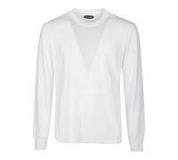 Tom Ford - Lyocell Cotton Long Sleeve T-Shirt - - Tops - Uomo - Bianco - M