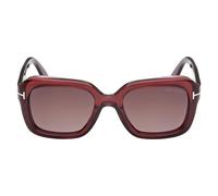 Tom Ford Natalia-02 Ft1283 Occhiali Da Sole Unisex Rosso Squadrato Viola 52mm