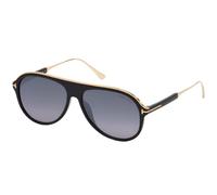 Tom Ford Nicholai-02 Ft 0624 Occhiali Da Sole Uomo Nero Pilot Grigio 57mm