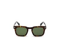 TOM FORD Uomo FT0751 DAX 52N Occhiali da sole Acetato Havana Verde Squadrata Normale