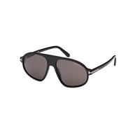 TOM FORD Uomo FT1178 EROL 01A Occhiali da sole Acetato Nero Fumo Pilot Normale