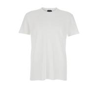 Tom Ford - Perforated Rib SS Crew Neck - - Tops - Uomo - Bianco - M