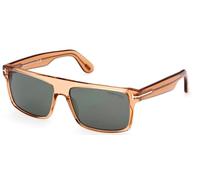 Tom Ford Philippe-02 Ft 0999 Occhiali Da Sole Uomo Marrone Geometrico Verde 58mm