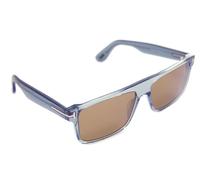 Tom Ford Philippe TF999 20E Uomo Grande Quadrato Sole Trasparente Argento Brown