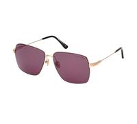 Tom Ford Pierre-02 Ft 0994 Occhiali Da Sole Unisex Oro Geometrico Grigio 58mm