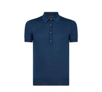 Tom Ford - Polo in Seta e Viscosa in Zaffiro - - Tops - Uomo - Blu - L