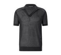 Tom Ford - Polo in Seta Lavorata all'Uncinetto - - Tops - Uomo - Nero - L