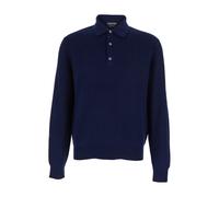 Tom Ford - Polo Silk Cotton ML - - Tops - Uomo - Blu - L