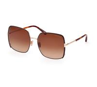 Tom Ford Raphaela Ft 1006 Occhiali Da Sole Donna Marrone Geometrico Marrone 60mm