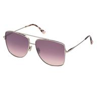 Tom Ford Reggie Ft 0838 Occhiali Da Sole Donna Argento Geometrico Rosa 61mm