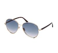 Tom Ford Rio Ft 1028 Occhiali Da Sole Donna Acciaio Pilot Blu 59mm