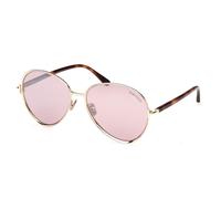 Tom Ford Rio Ft 1028 Occhiali Da Sole Donna Oro Pilot Rosa 59mm