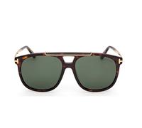 Tom Ford Sam-02 Ft1306 Occhiali Da Sole Unisex Avana Pilot Verde 58mm
