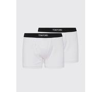 TOM FORD Set di due boxer in cotone stretch con fascia logata XXL Bianco