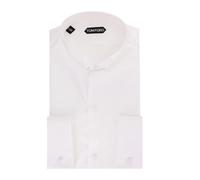 Tom Ford, ,Shirts ,Uomo ,Bianco ,L Washed Muslin Classic Fit Evening Shirt