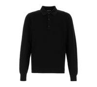 Tom Ford - Silk Cotton Piquet LS Polo - - Tops - Uomo - Nero - 2XL