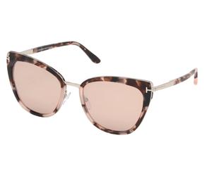 Tom Ford Simona Ft 0717 Occhiali Da Sole Unisex Rosa Cat-eye Marrone 57mm