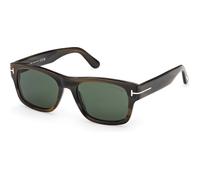 TOM FORD Uomo TOM FORD FT1303 SMITH-02 55N Occhiali da sole Acetato Havana Verde Squadrata Normale