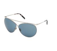 Tom Ford Stevle Ft 0761 Occhiali Da Sole Donna Argento Pilot Blu 67mm