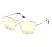 Tom Ford Sye Ft 0738 Occhiali Da Sole Donna Oro Geometrico Giallo 61mm