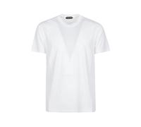 Tom Ford - T-shirt Girocollo in Cotone Lyocell - - Tops - Uomo - Bianco - L