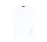 Tom Ford - T-Shirt Girocollo in Lyocell e Cotone - - Tops - Uomo - Bianco - L