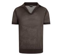 Tom Ford - T-shirt in mesh di cotone e seta - - Tops - Uomo - Marrone - L