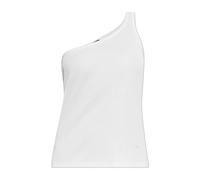 Tom Ford - Top Monospalla in Jersey a Costine con Misto Seta - - Tops - Donna - Bianco - 4XS