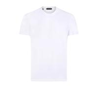 Tom Ford, ,Tops ,Uomo ,Bianco ,M T-Shirt Girocollo in Lyocell e Cotone