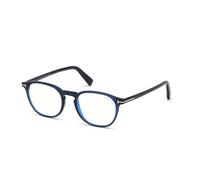 TOM FORD Unisex FT5583-B 090 Montature da vista Acetato Blu Geometrica Normale