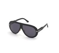 TOM FORD Unisex TOM FORD FT0836 TROY 01A Occhiali da sole Acetato Nero Grigio Pilot Normale