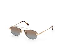 TOM FORD Unisex TOM FORD FT1356 ASTOR-02 30F Occhiali da sole Metallo Oro Marrone Pilot Normale