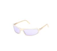 TOM FORD Unisex TOM FORD FT1400 ADDISON-02 39Y Occhiali da sole Acetato Giallo Viola Squadrata Normale