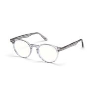 TOM FORD Unisex TOM FORD FT5557-B 020 Montature da vista Acetato Grigio Rotonda Normale