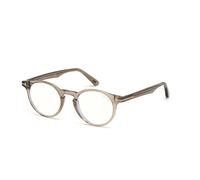 TOM FORD Unisex TOM FORD FT5557-B 045 Montature da vista Acetato Marrone Rotonda Anti-luce blu