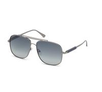TOM FORD Uomo FT0669 JUDE 12W Occhiali da sole Metallo Rutenio Blu Geometrica Normale Sfumato