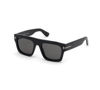 TOM FORD Uomo FT0711 FAUSTO 01A Occhiali da sole Acetato Nero Grigio Squadrata Normale