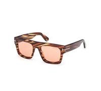 TOM FORD Uomo FT0711 FAUSTO 53E Occhiali da sole Acetato Havana Arancione Squadrata Fotocromatiche