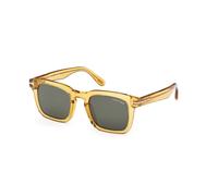 TOM FORD Uomo FT0751 DAX 39N Occhiali da sole Acetato Giallo Verde Squadrata Normale