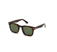 TOM FORD Uomo FT0751 DAX 52N Occhiali da sole Acetato Havana Verde Squadrata Normale